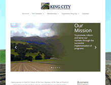 Tablet Screenshot of kingcitychamber.com